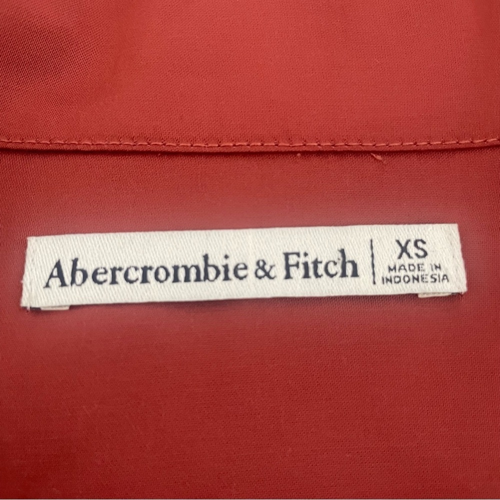 Abercrombie & Fitch Rust Red Long Sleeve Faux Wrap Mini Dress 27081 - Picture 8 of 10